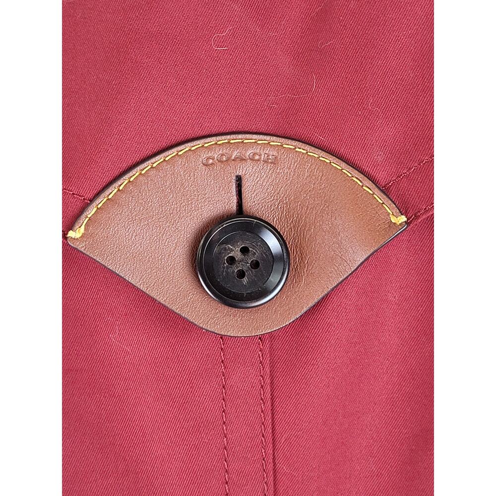 Coach Solid Mid Trench Coat In Ruby Red Women's S… - image 7